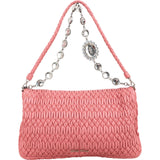 Miu Miu Matelassé Nappa Leather Crystal Flap Shoulder Bag