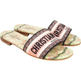 Christian Dior Multicolor Dior In Lights Leather Dway Slide Sandals (37)