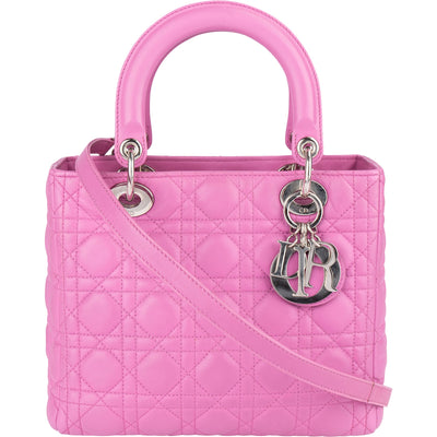 Christian Dior Quilted Leather Lady Dior Handbag - vintageandkickz