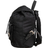 Prada Black Tessuto Nylon Triangle Backpack