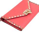 Valentino Garavani Pink Leather Rockstud Wallet On Chain Crossbody Bag