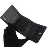 Prada Vitello Move Leather Small Trifold Wallet