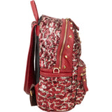 MCM Visetos Monogram Studded Sequin Leopard Stark Backpack