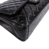 Chanel Quilted Lambskin Palladium Maxi Single Flap Crossbody Bag