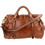 Miu Miu Vitello Lux Leather Satchel Handbag