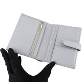Hermès Blue Epsom Leather H Béarn Compact Wallet