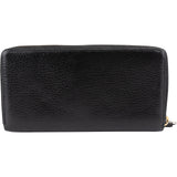 Gucci Black Leather GG Marmont Zip Around Wallet
