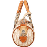 Christian Dior Monogram Trotter Canvas Romantique Boston Handbag