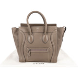 Céline Grained Leather Luggage Handbag