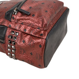 MCM Monogram Metallic Visetos Stark Side Studs Small Backpack