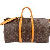 Louis Vuitton Monogram Canvas Keepall 50 Bandoulière Travel Bag