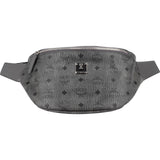 MCM Grey Visetos Monogram Belt Crossbody Bag