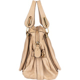 Chloé Beige Grained Leather Paraty Handbag