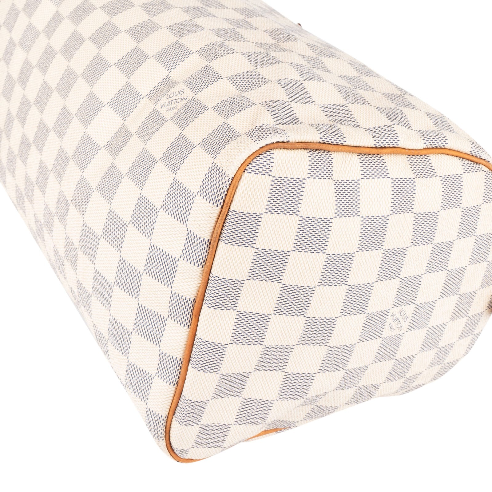 Louis Vuitton Monogram Damier Azur Canvas Speedy 30 Handbag - vintageandkickz