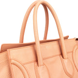Céline Drummed Calfskin Mini Luggage Tote Handbag