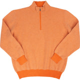 Loro Piana Orange Cashmere Roadstar Pull Half-Zip Sweater (IT 50 / M)