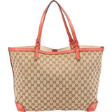 Gucci Monogram GG Canvas Large Bree Tote Shoulder Bag