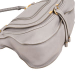 Chloé Grey Leather Marcie Small Double Carry Saddle Shoulder Bag