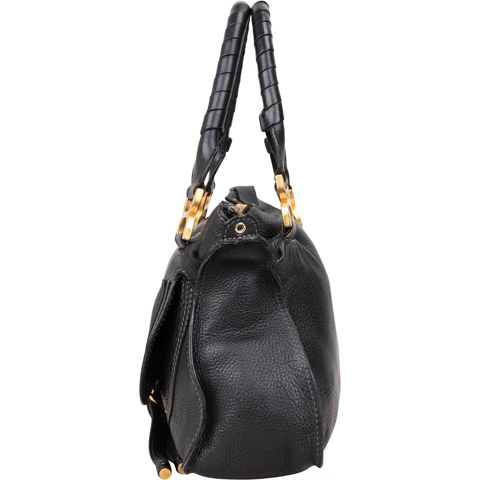 [🔄️B14 / F23] Chloé Grained Calfskin Medium Marcie Satchel Handbag - vintageandkickz