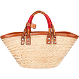 Balenciaga Raffia Leather Panier Basket Handbag