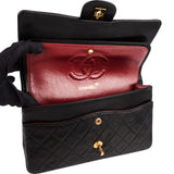 Chanel Quilted Lambskin 24K Gold Medium Double Flap Shoulder Bag