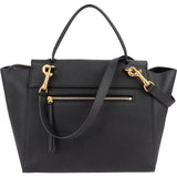 Céline Black Grained Leather Belt Handbag