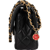 Chanel Quilted Lambskin Mini Rectangular Flap Casino Charms Crossbody Bag