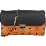 MCM Monogram Visetos Leather  Patricia Wallet On Chain Crossbody Bag