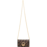 Fendi Monogram FF Embossed Leather "F is" Belt Crossbody Bag