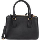 Prada Black Saffiano Leather Small Galleria Handbag