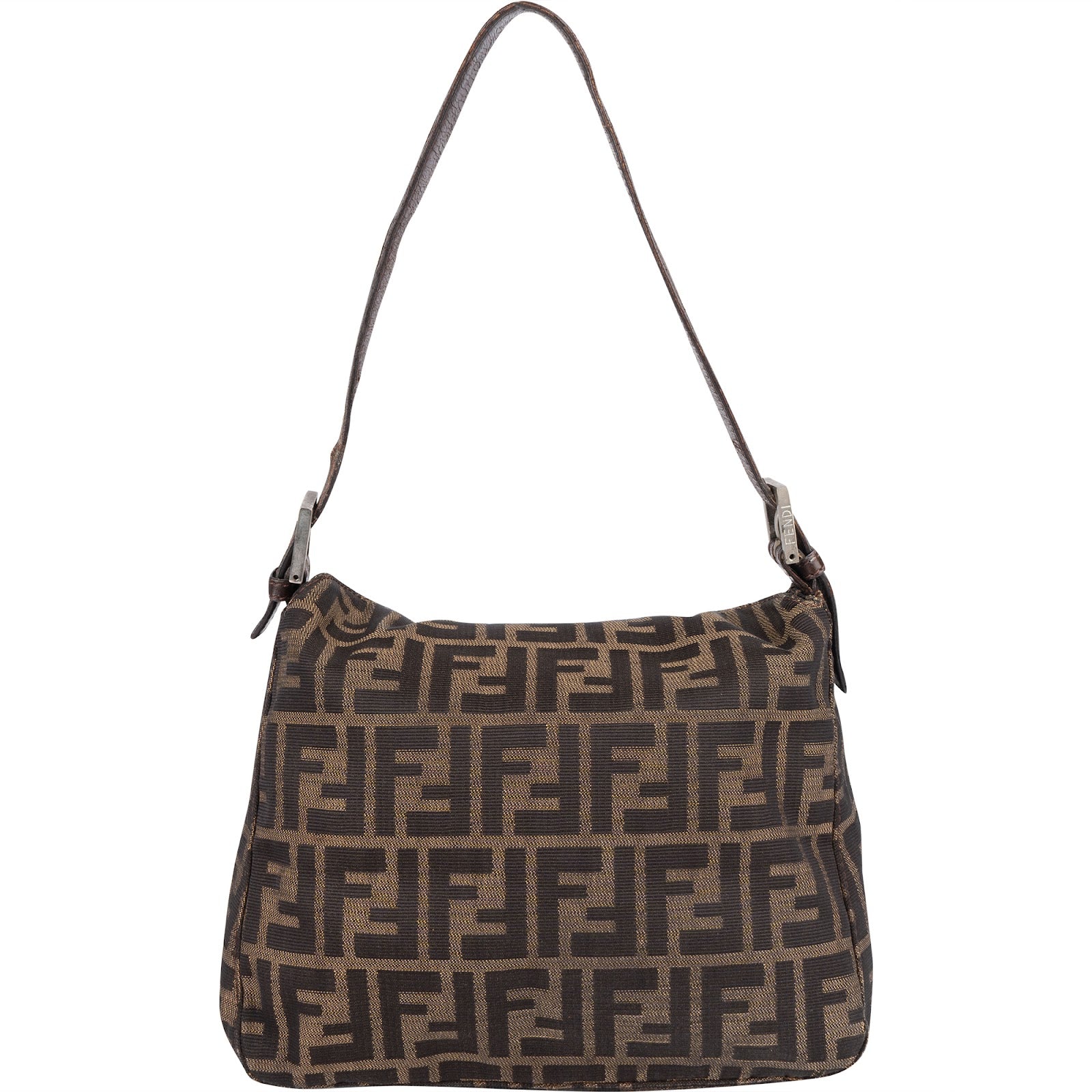 Fendi FF Monogram Baguette Buckle Shoulder Bag - vintageandkickz