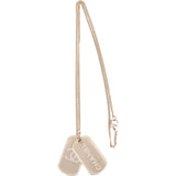 Chanel Crystal CC Dog Tag Necklace