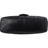 Chanel Quilted Lambskin Palladium Jumbo Single Flap Crossbody Bag