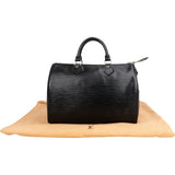 Louis Vuitton Noir Epi Leather Speedy 30 Handbag