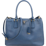 Prada Blue Saffiano Lux Galleria Handbag