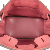 Hermès Bois De Rose Taurillon Clemence Leather Palladium Birkin 35 Handbag