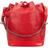 Louis Vuitton Red Epi Leather Sac Noé Grande Shoulder Bag - vintageandkickz