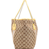 Gucci Monogram GG Canvas Patent Leather Web Stripe Tote Shoulder Bag