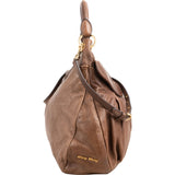 Miu Miu Vitello Daino Leather Coffer Hobo Shoulder Bag