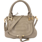 Chloé Grained Calfskin Marcie Satchel Handbag