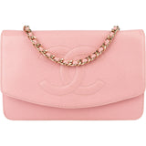 Chanel Caviar Leather Wallet on Chain CC Crossbody Bag