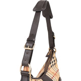 Burberry Haymarket Check Coated Canvas Bridle Hobo Shoulder Bag