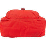Prada Red Nylon Tessuto Triangle Messenger Crossbody Bag