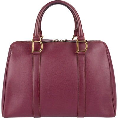 Christian Dior Textured Saffiano Leather Vintage Boston Handbag - vintageandkickz