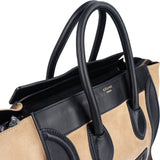 Céline Bicolor Leather Luggage Handbag