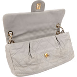Chanel Quilted Nubuc Easy Single Flap Shoulder Bag