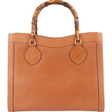 Gucci Grained Leather Bamboo Handbag