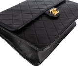 Chanel Quilted Lambskin 24K Gold Single Flap Shoulder Bag