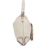 Gucci Leather GG Studded Indy Bamboo Hobo Handbag