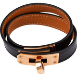 Hermès Leather Kelly Double Tour Bracelet